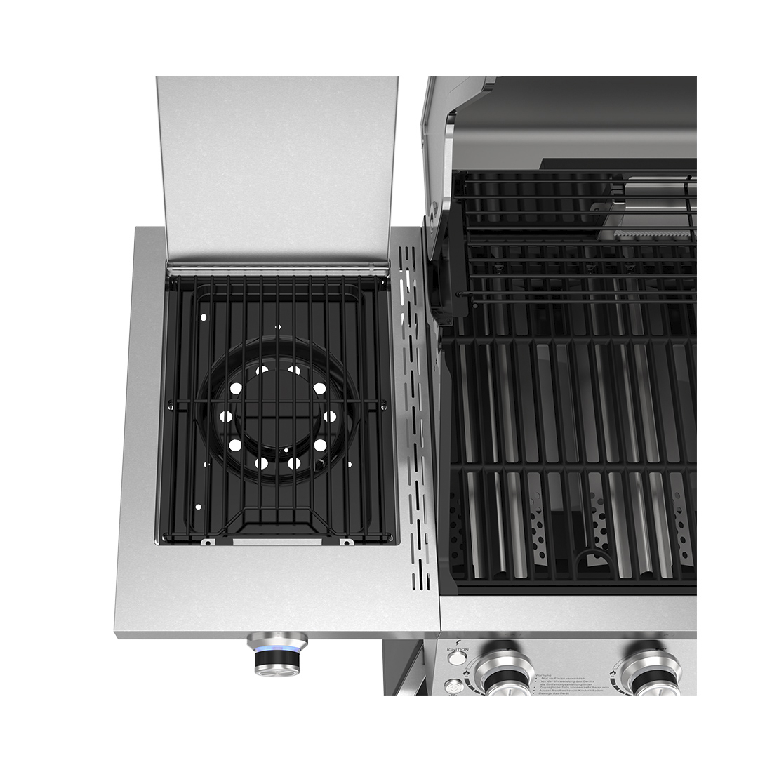 Mr. Grill Gasgrill Expert 6 Brenner + Seitenbrenner Edelstahl
