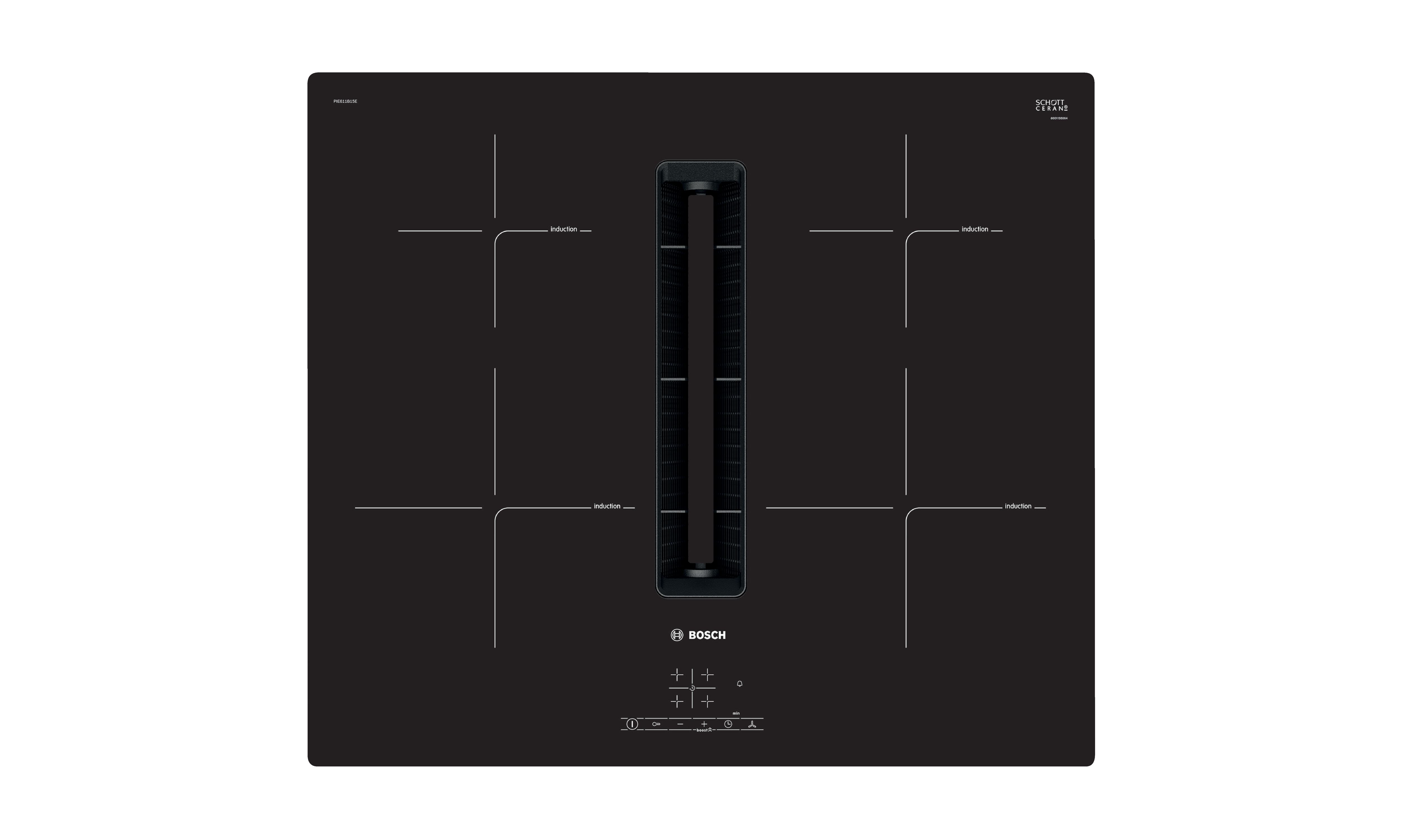 Bosch PIE611B15E Kochfeld mit integriertem Abzug Auslaufmodell